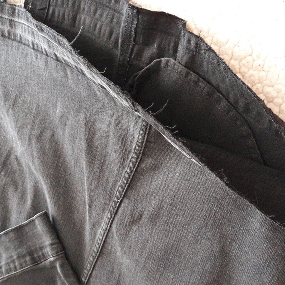 LOGO Lori Goldstein 24W Black Charcoal Grey Denim Button Released Hem Jacket - Picture 17 of 17